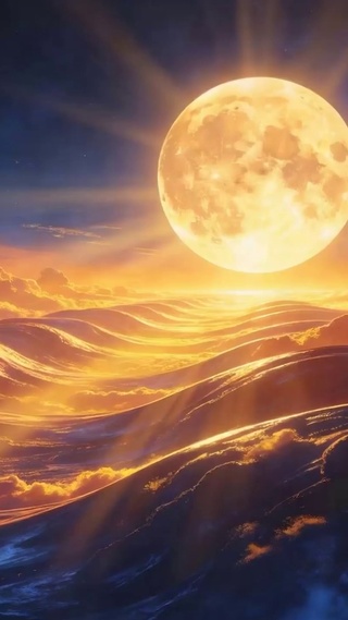 夕阳大海