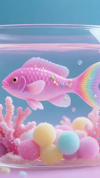 治愈粉彩虹鱼