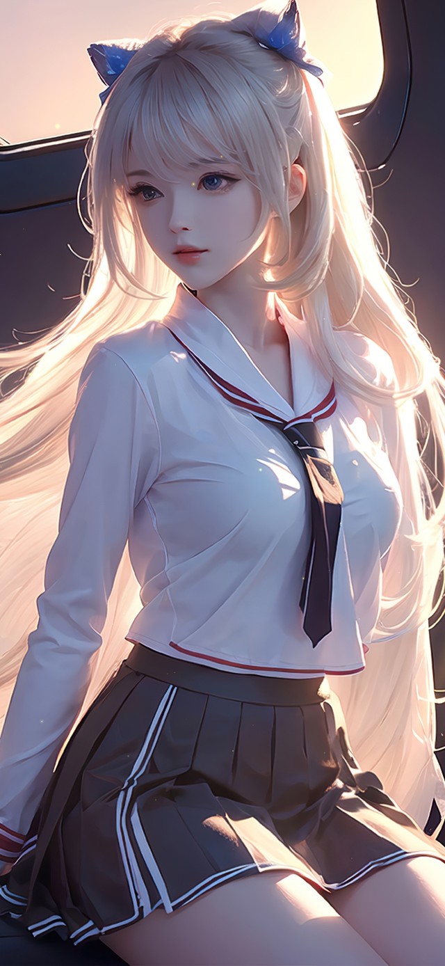 JK制服长发少女