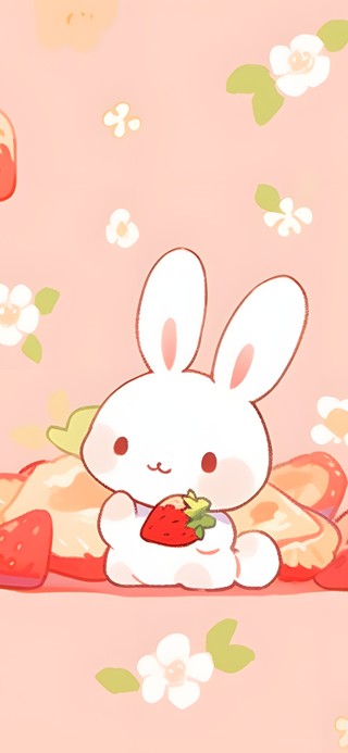 兔兔吃草莓
