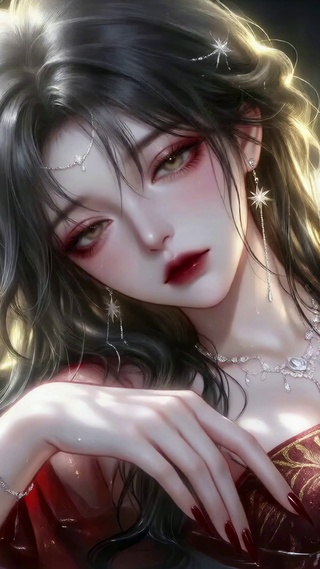 红衣古风美人