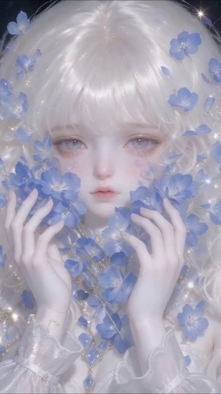 勿忘我银白少女
