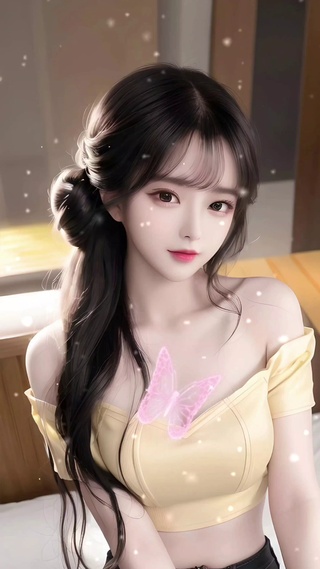 粉黄温柔姐姐