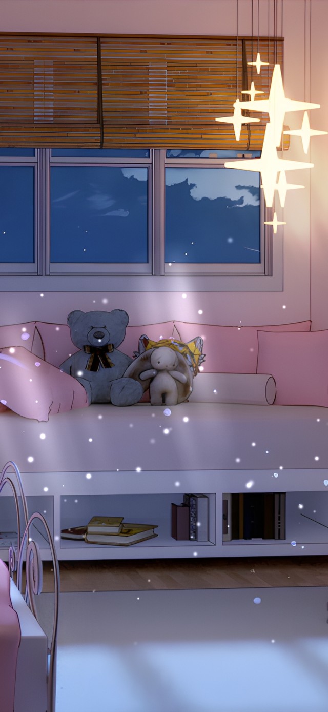 唯美少女粉色房间