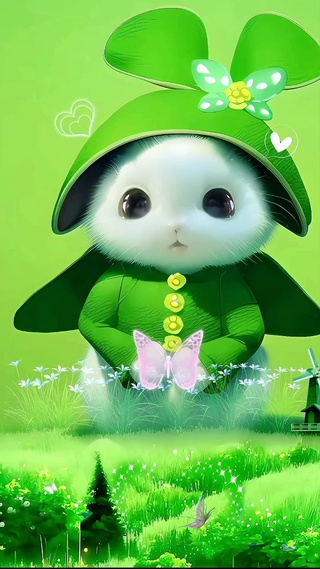护眼绿色兔兔