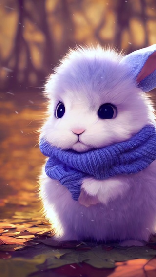 秋天的兔兔那么可爱