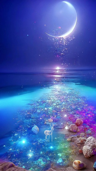霓虹浪漫的海滩