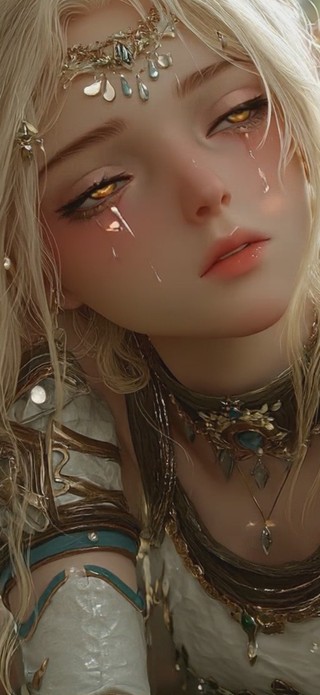 4K金发精灵少女