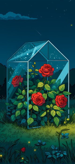 温室玫瑰花