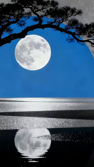 夜景树木