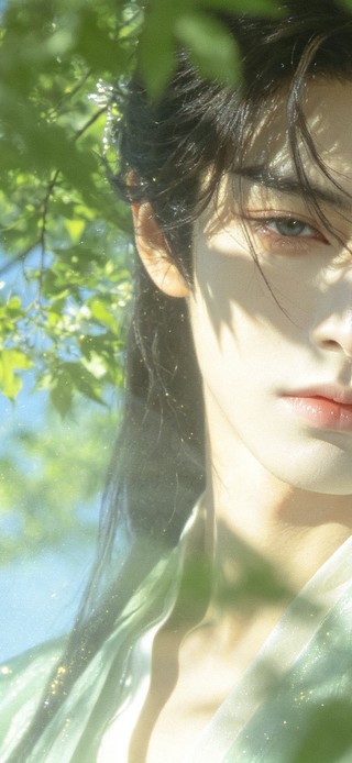 古风男子绿意清风