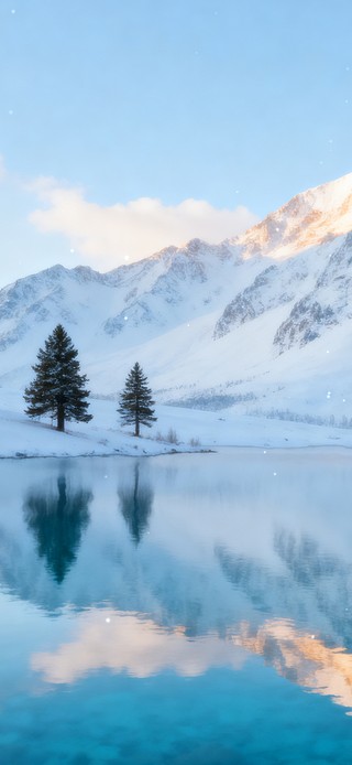 白雪皑皑的冬天