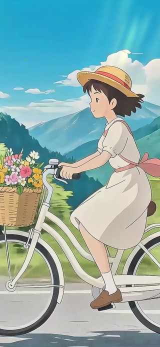 小女孩的休闲旅途