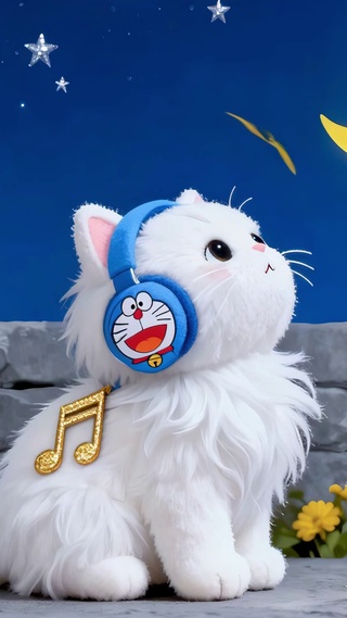 思念哆啦A梦的白小喵