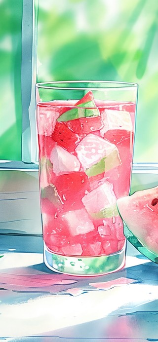 夏日的第一杯西瓜汁
