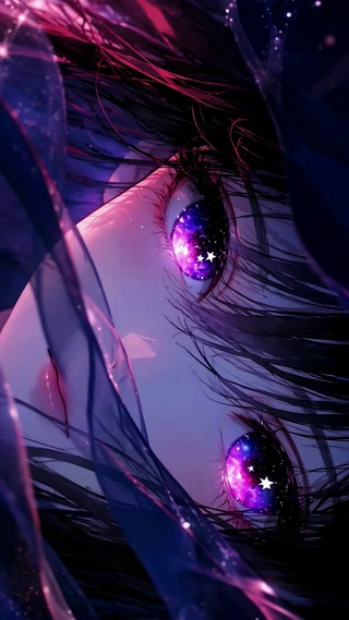 星空紫眸眨眼动态