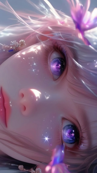 蝶入星眸，梦落心湖