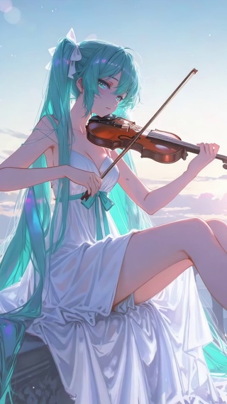 唯美弦上夕阳