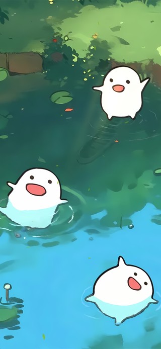 池塘小鸭
