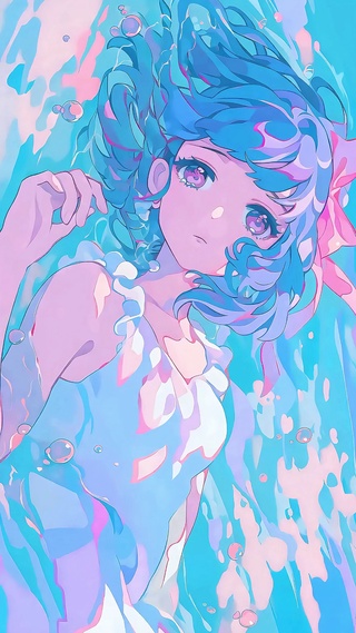 蓝紫唯美少女