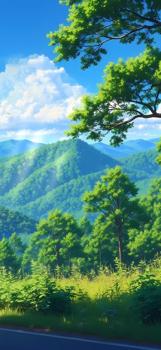 唯美山间小路