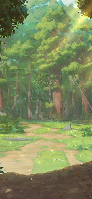 唯美治愈护眼森林绿景