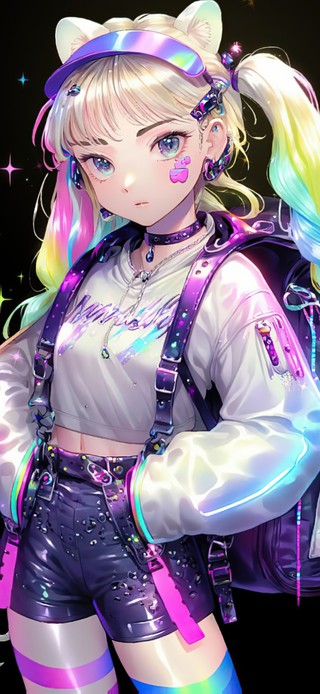 赛博风双马尾女孩