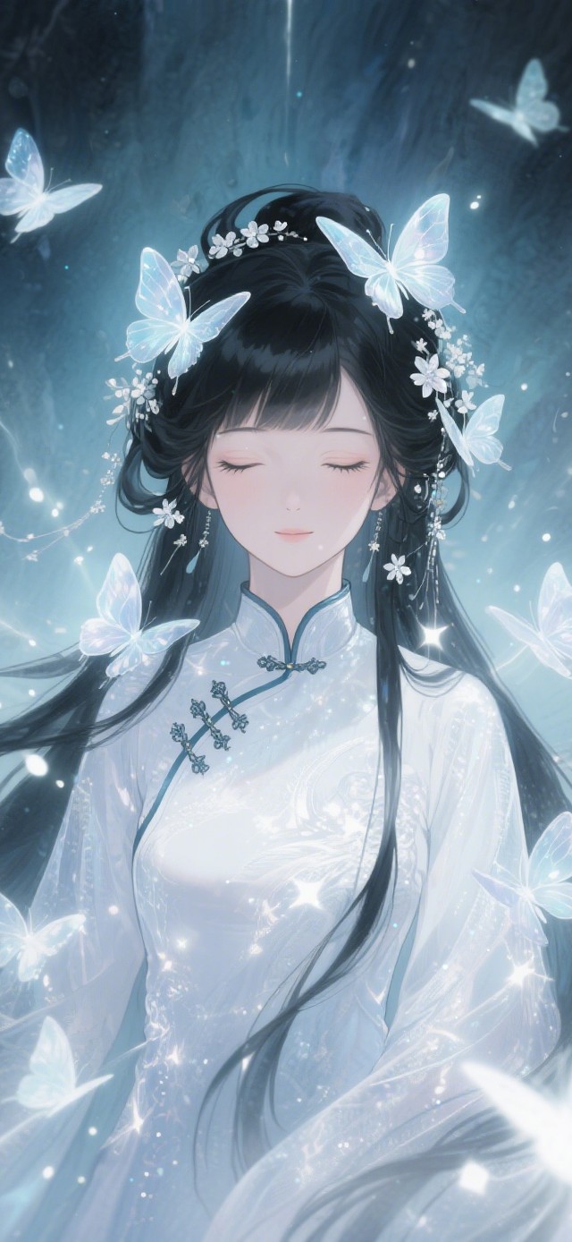 蝴蝶国风少女