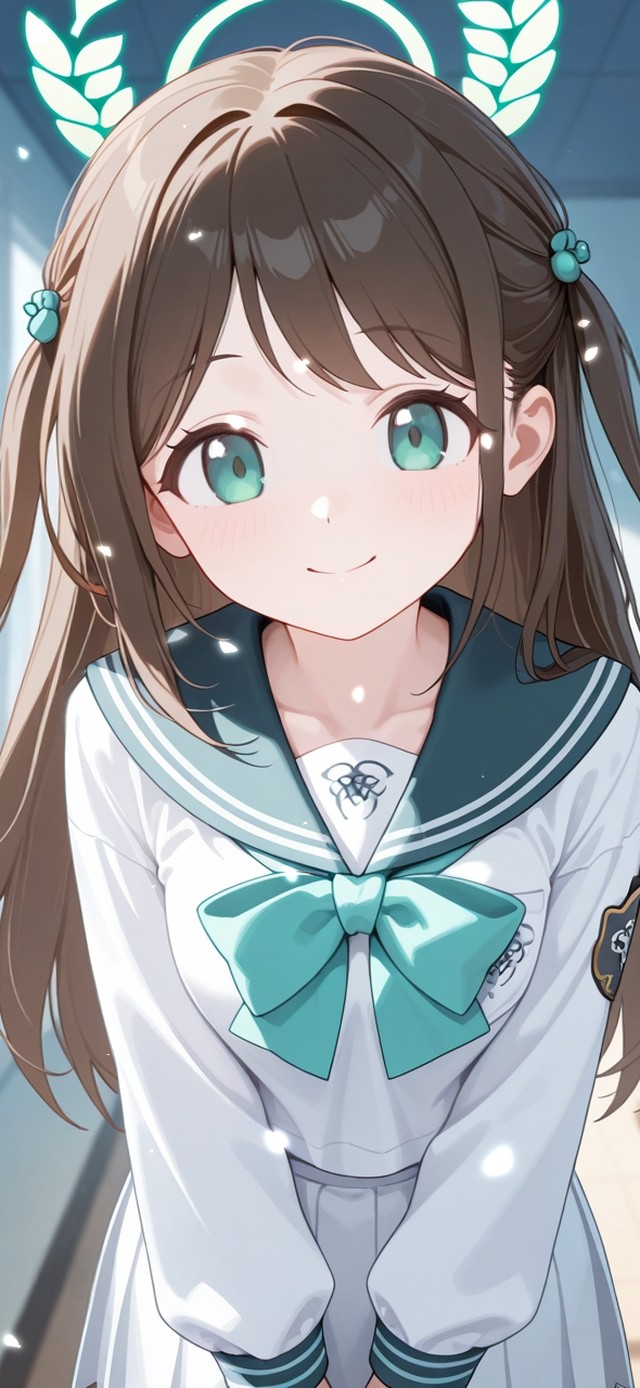 唯美教室走廊女孩