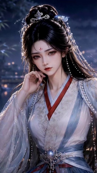 （免费）月夜古风汉服美人南宫婉