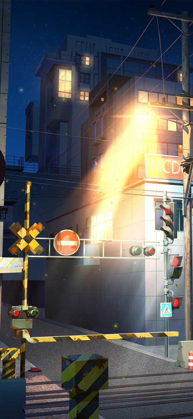 唯美夜晚日式街道