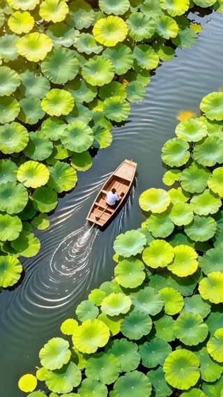 唯美治愈莲花湖