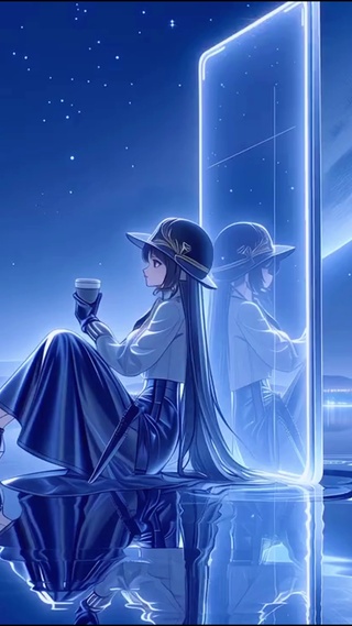 蓝色少女孤独
