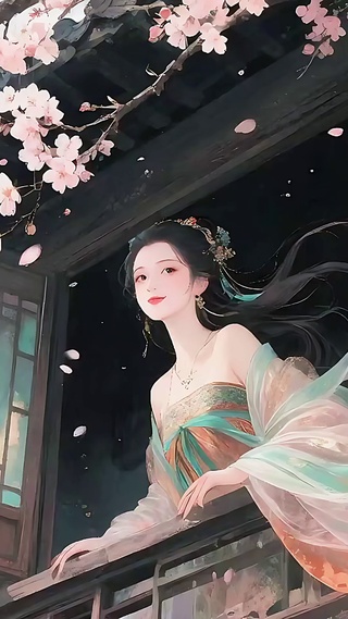 古风动漫少女-掩映芳华