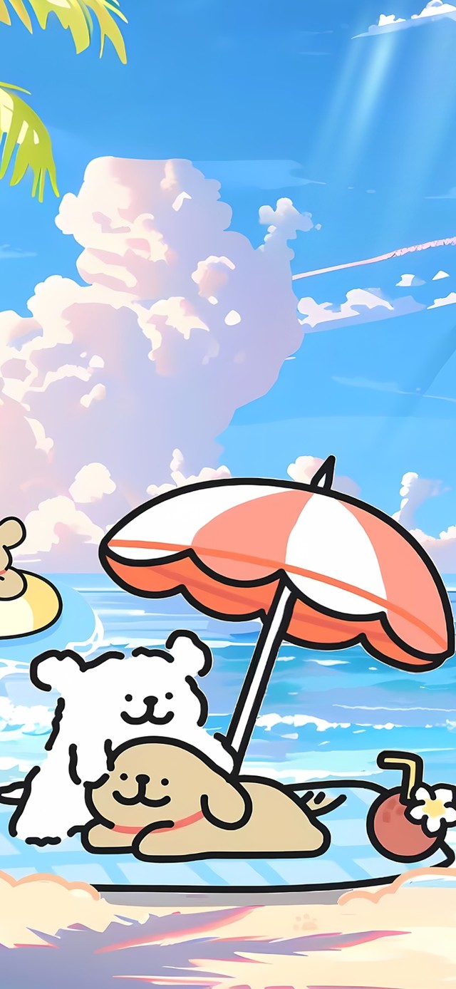 4k夏日大海狗狗派对