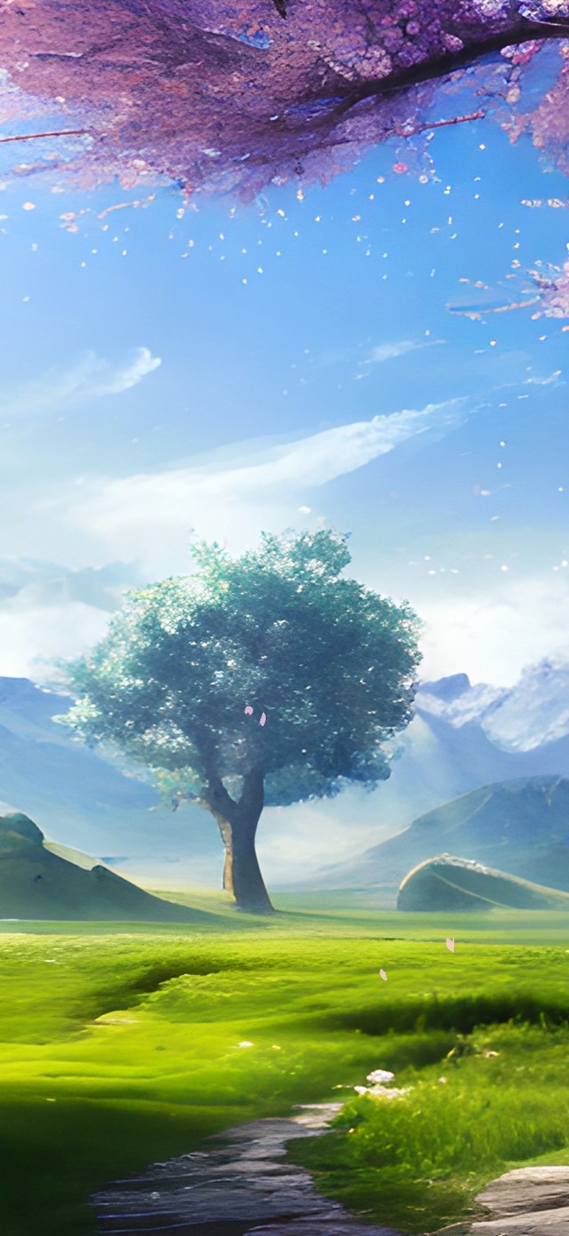 4k古树樱花小路