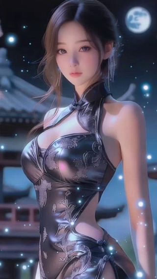 墨袍映月