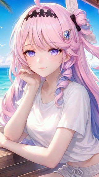 海边露台休憩达妮娅