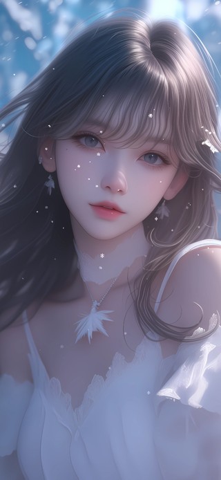 雪中少女