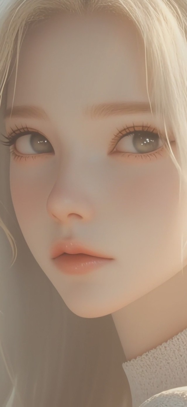 白发安静少女