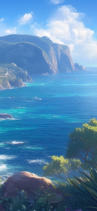 地中海清晨海岸