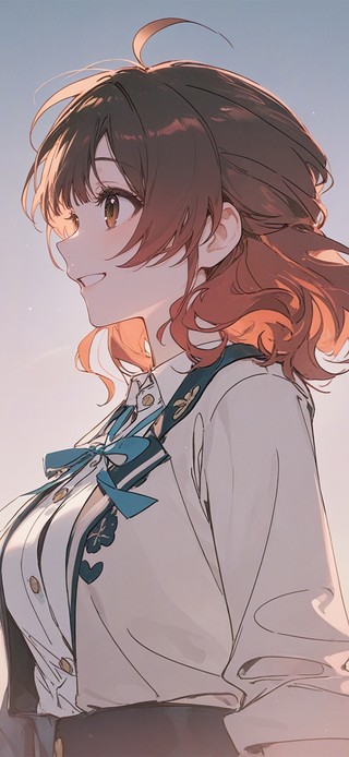 唯美夕阳少女