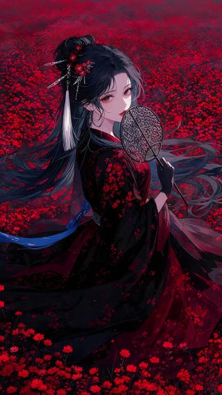花海古风美女壁纸