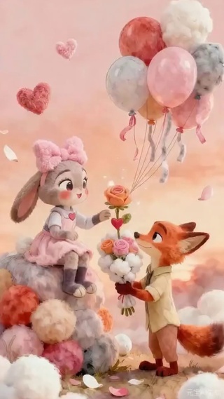 疯狂动物城的棉花糖黄昏