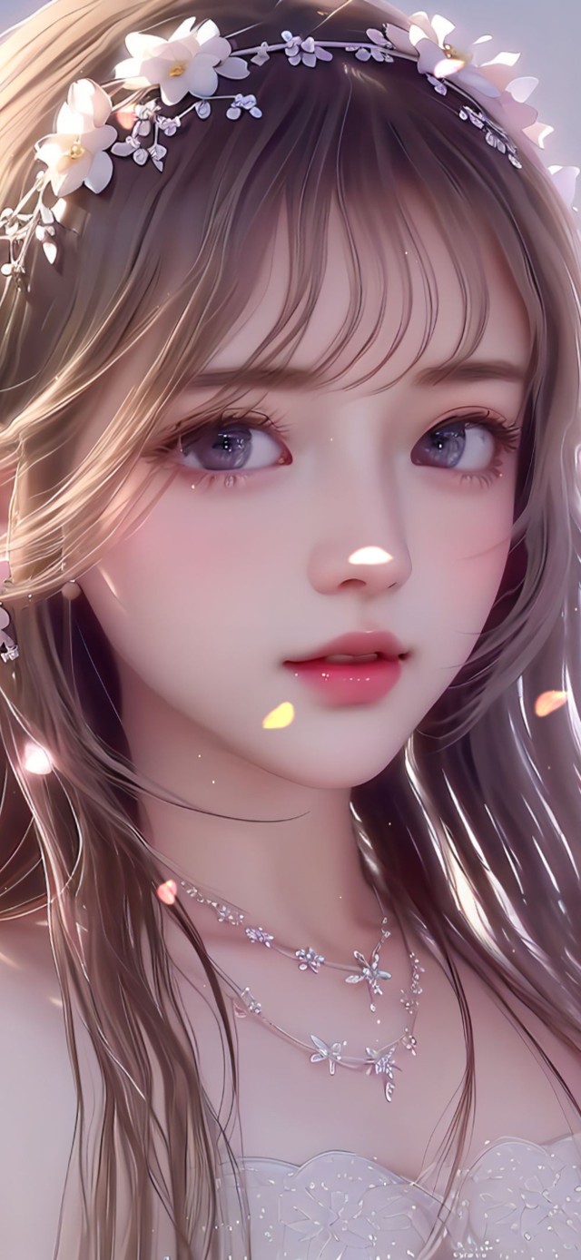 粉色桃花美女