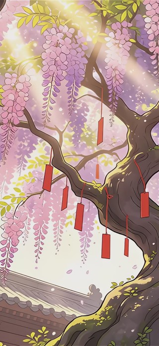 浪漫古风祈愿树