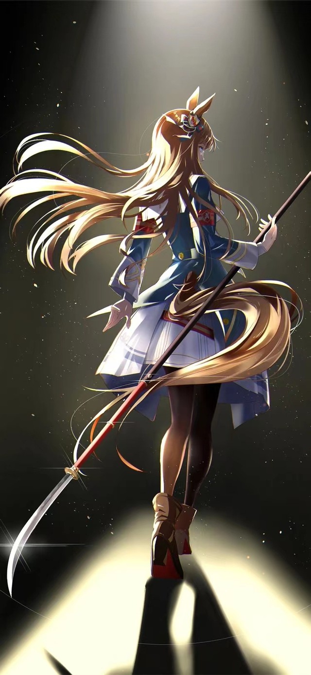 4k长刀金发美少女