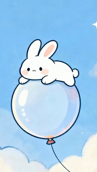 气球上兔子