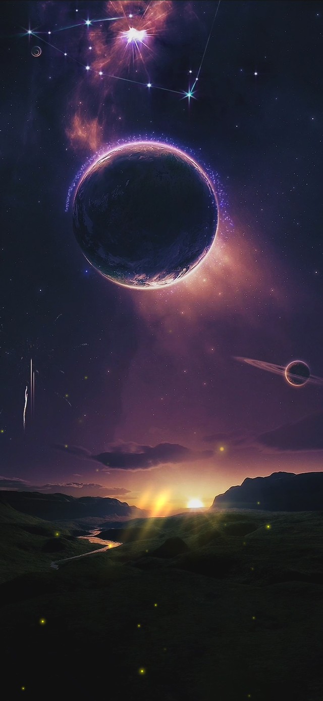 4K烟火般宇宙星球