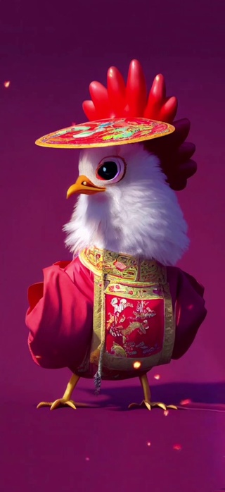 十二生肖可爱的小鸡